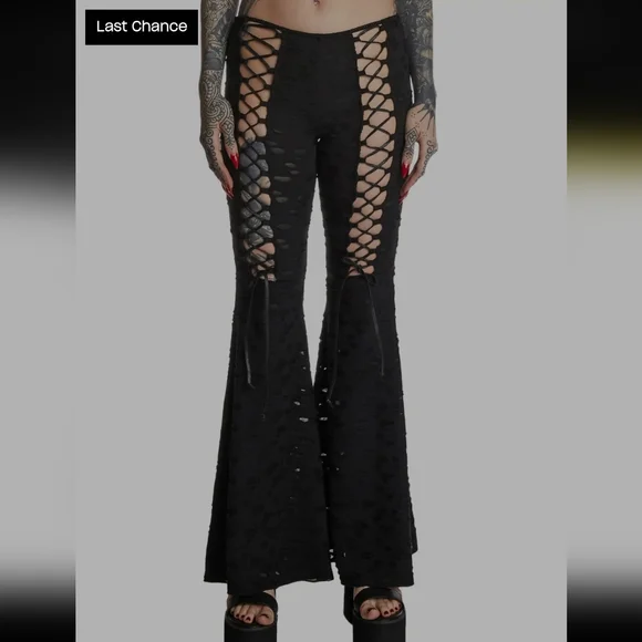 Dolls Kill Flare Pants - Picture 2 of 12